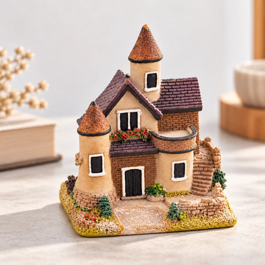 Miniature Fairy Garden House – Hand-Painted Resin Cottage Decor