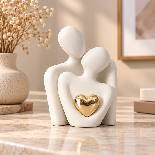 Modern Abstract Couple Ceramic Ornament - Contemporary Figurines