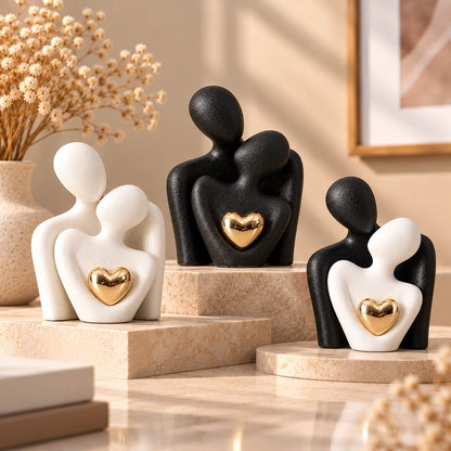 Modern Abstract Couple Ceramic Ornament - Contemporary Figurines
