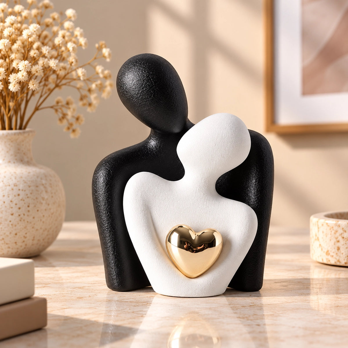 Modern Abstract Couple Ceramic Ornament - Contemporary Figurines