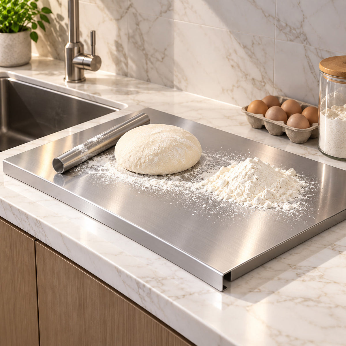 Countertop Stainless Steel Cutting Board