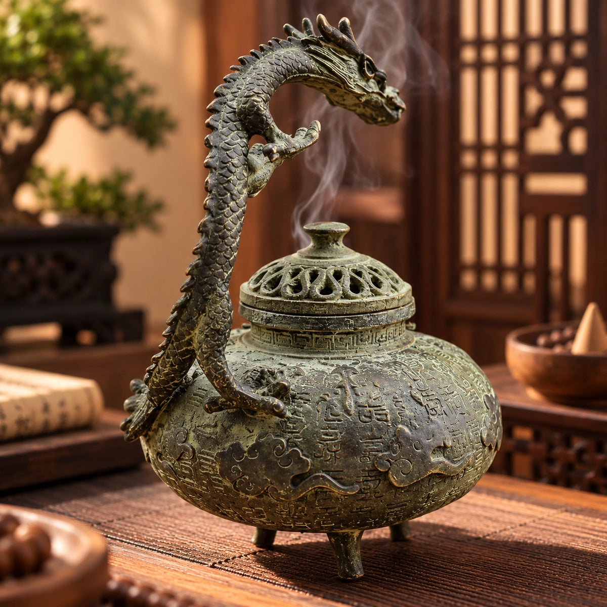 Decorative Dragon Incense Burner
