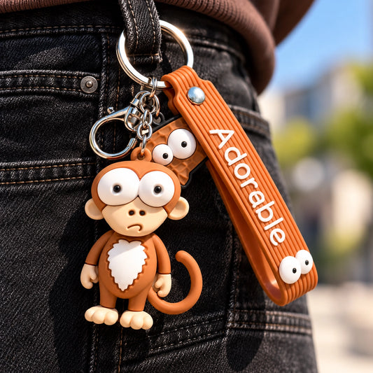Cute Animal Keyring – Unique Character Charm for Bags & Keys
