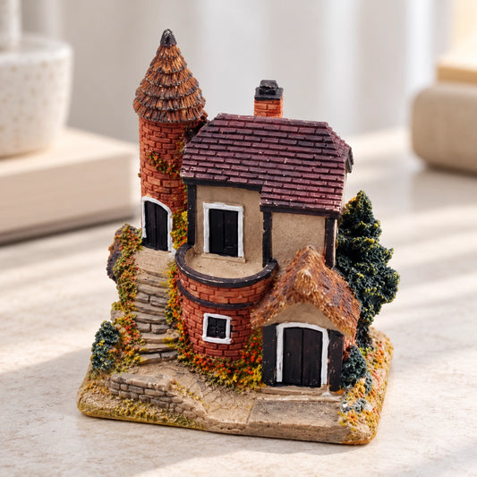 Miniature Fairy Garden House – Hand-Painted Resin Cottage Decor