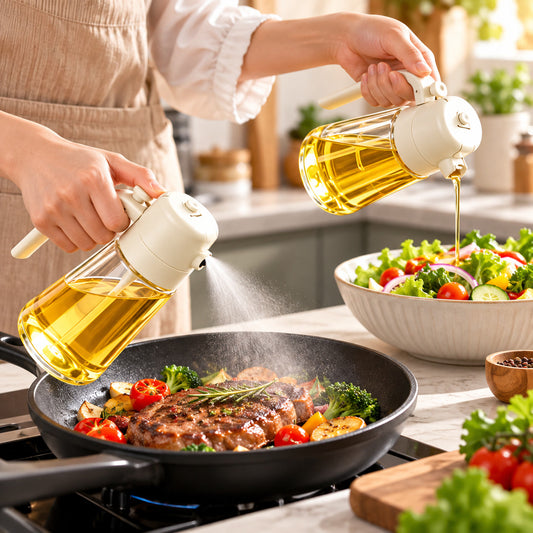 2-in-1 Oil Sprayer & Pourer Bottle