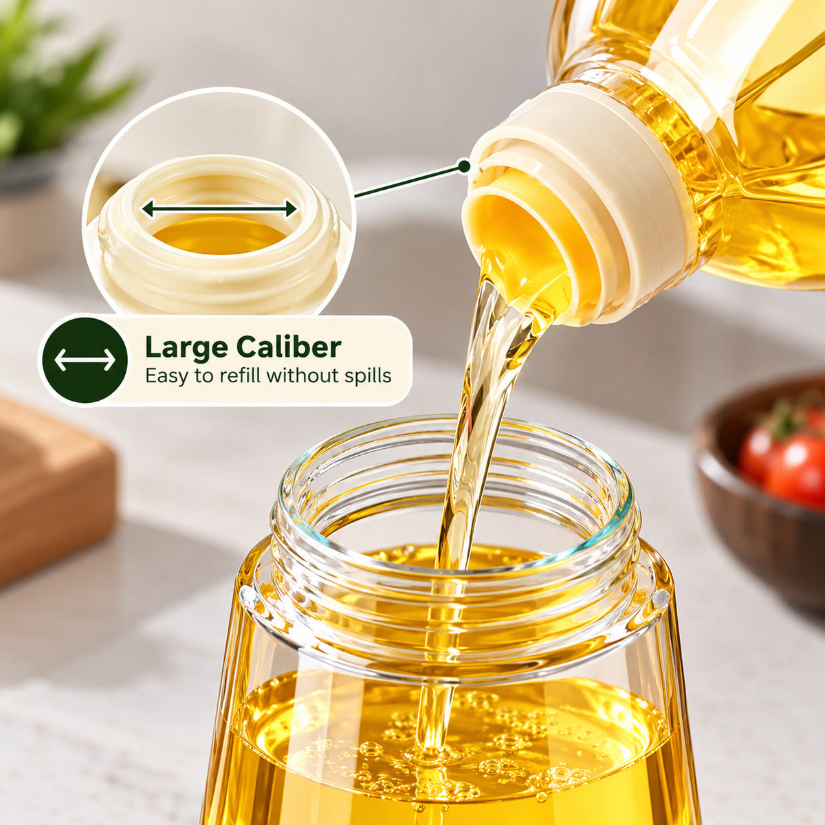 2-in-1 Oil Sprayer & Pourer Bottle