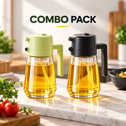 2-in-1 Oil Sprayer & Pourer Bottle