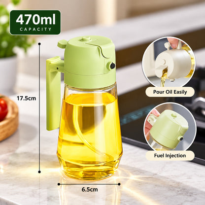 2-in-1 Oil Sprayer & Pourer Bottle