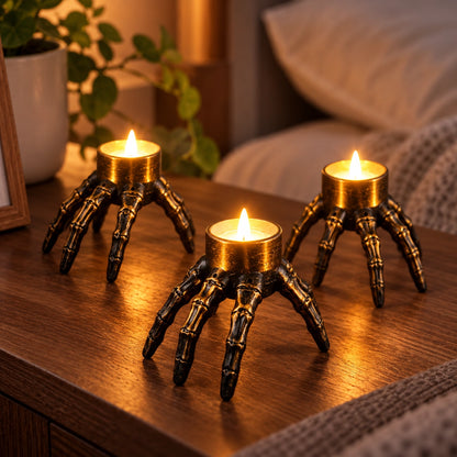 Spooky Skull Foot Candle Lamp - Halloween Decoration