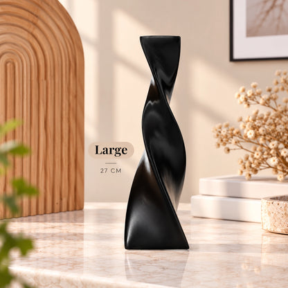 Nordic Style Twisted Ceramic Vase for Home Décor