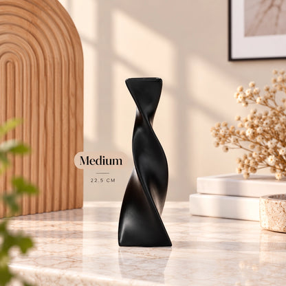 Nordic Style Twisted Ceramic Vase for Home Décor