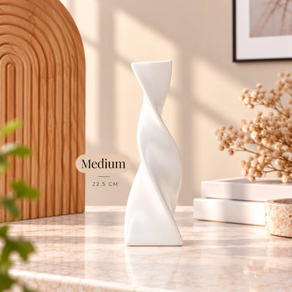 Nordic Style Twisted Ceramic Vase for Home Décor